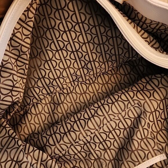 Bill Blass Off White Ruffled Shoulder Bag Purse - Picture 6 of 8